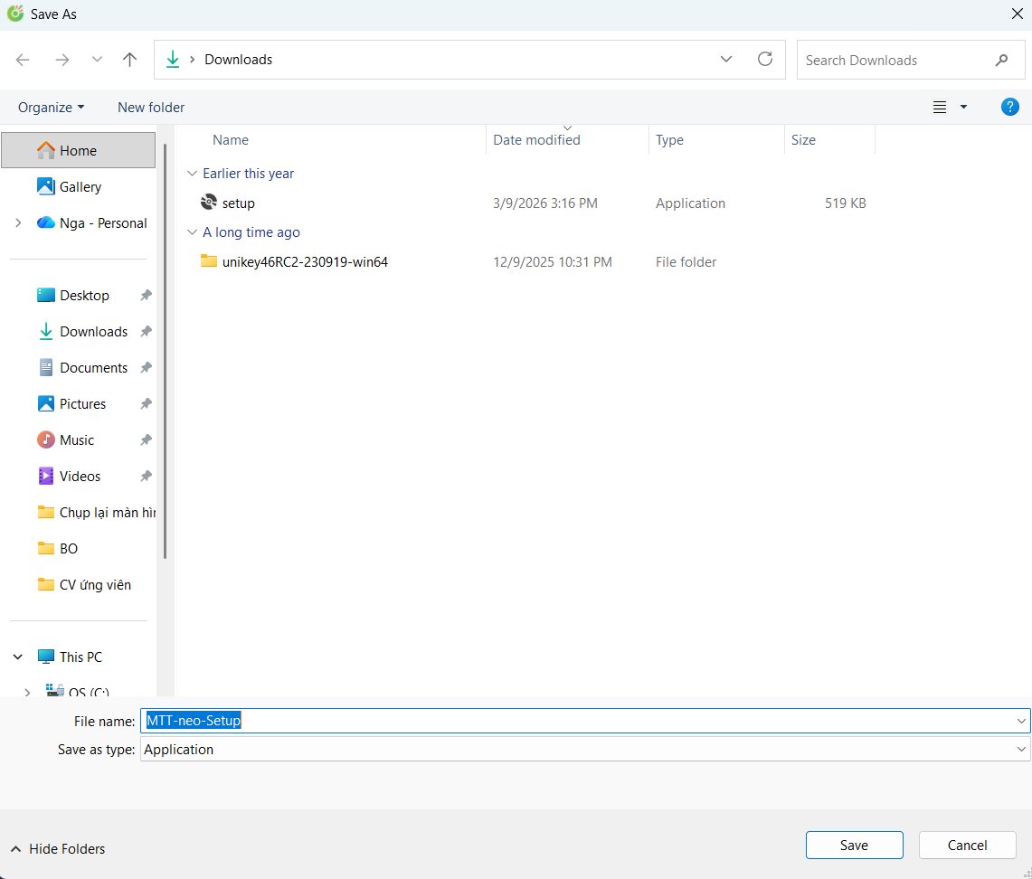 Minh họa bước 2 chọn nơi lưu file cài đặt